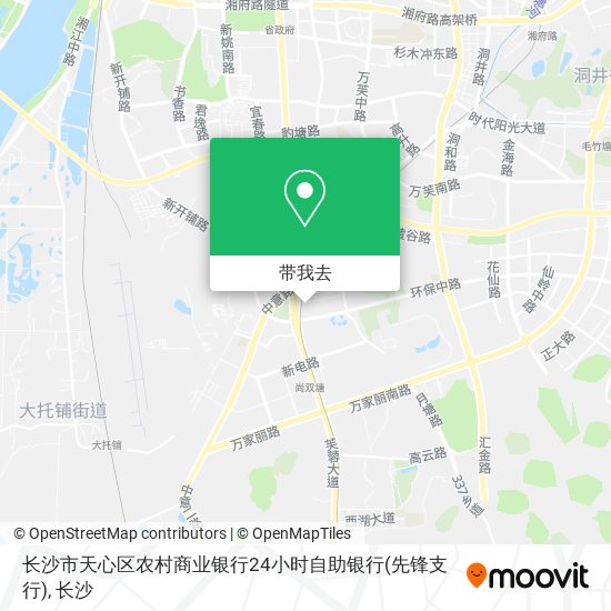 长沙市天心区农村商业银行24小时自助银行(先锋支行)地图