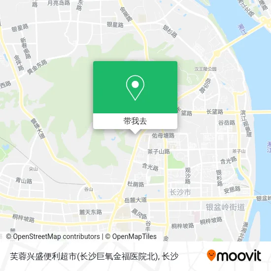 芙蓉兴盛便利超市(长沙巨氧金福医院北)地图