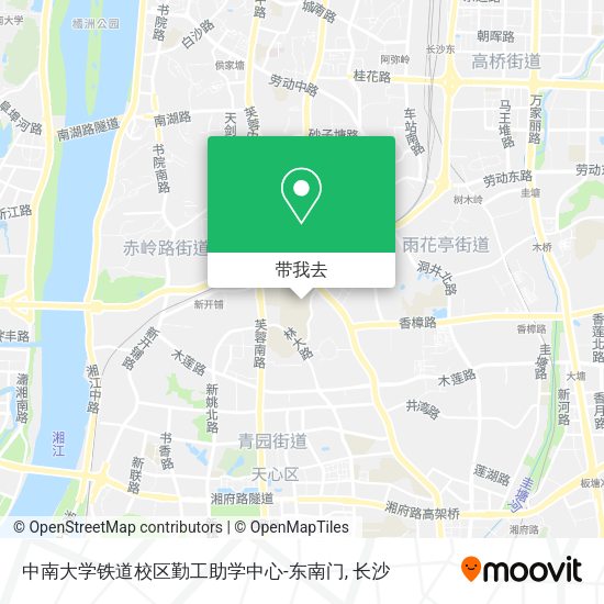 中南大学铁道校区勤工助学中心-东南门地图