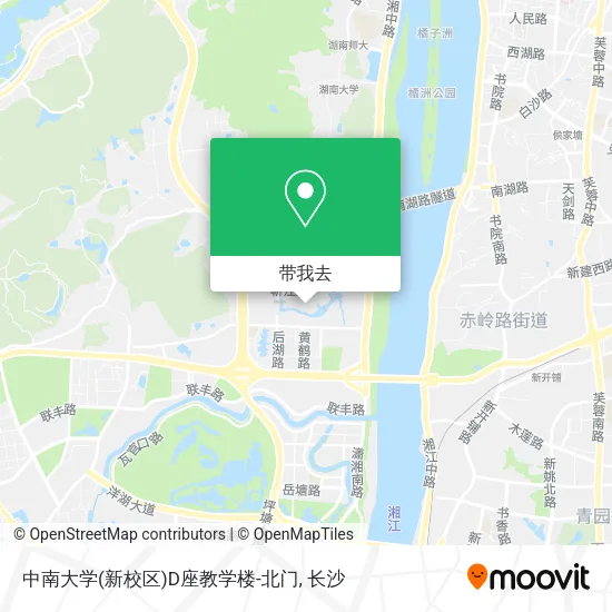 中南大学(新校区)D座教学楼-北门地图