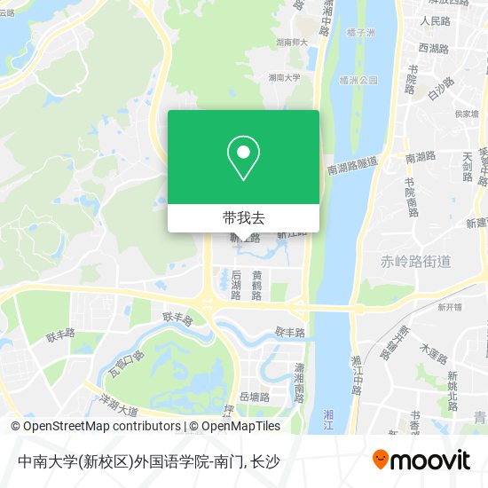 中南大学(新校区)外国语学院-南门地图