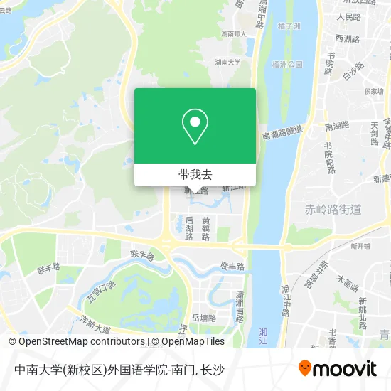 中南大学(新校区)外国语学院-南门地图