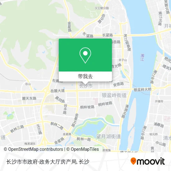 长沙市市政府-政务大厅房产局地图