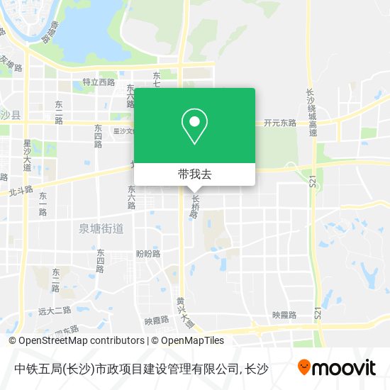 中铁五局(长沙)市政项目建设管理有限公司地图