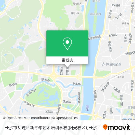 长沙市岳麓区新青年艺术培训学校(阳光校区)地图