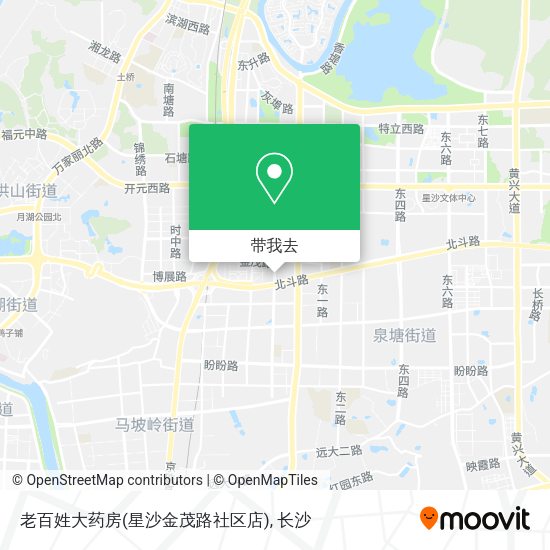 老百姓大药房(星沙金茂路社区店)地图