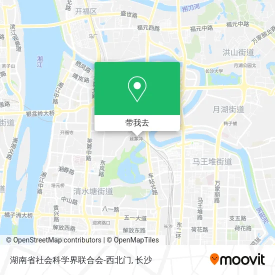 湖南省社会科学界联合会-西北门地图
