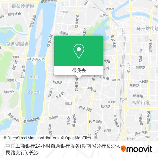 中国工商银行24小时自助银行服务(湖南省分行长沙人民路支行)地图