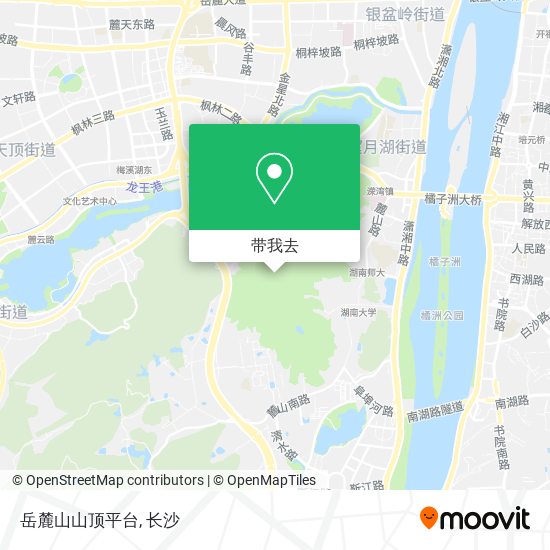 岳麓山山顶平台地图