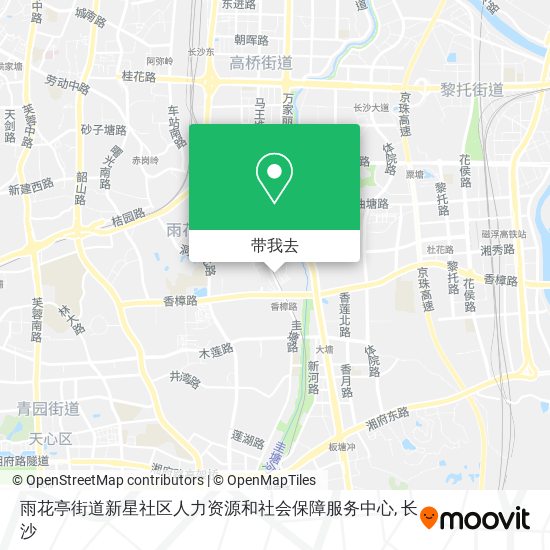 雨花亭街道新星社区人力资源和社会保障服务中心地图