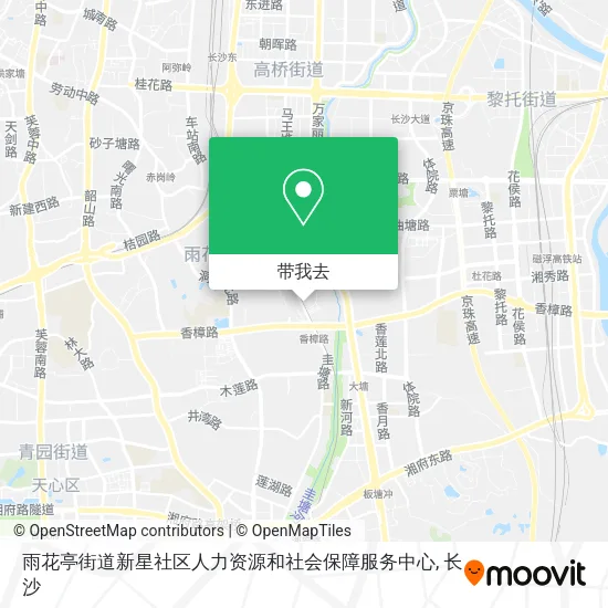 雨花亭街道新星社区人力资源和社会保障服务中心地图