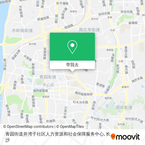 青园街道井湾子社区人力资源和社会保障服务中心地图