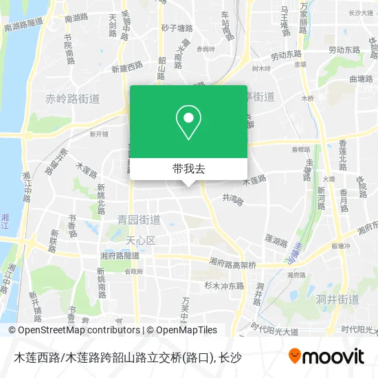 木莲西路/木莲路跨韶山路立交桥(路口)地图