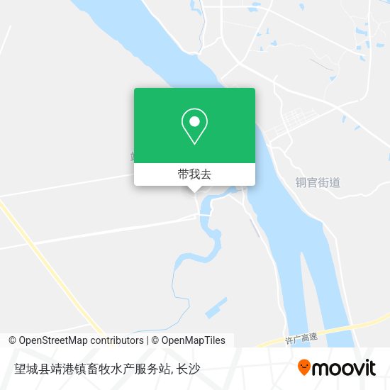 望城县靖港镇畜牧水产服务站地图