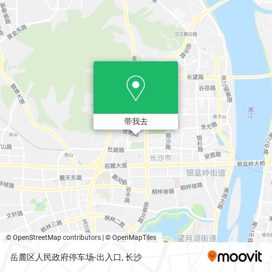 岳麓区人民政府停车场-出入口地图