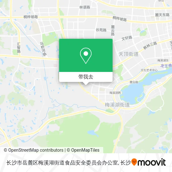 长沙市岳麓区梅溪湖街道食品安全委员会办公室地图
