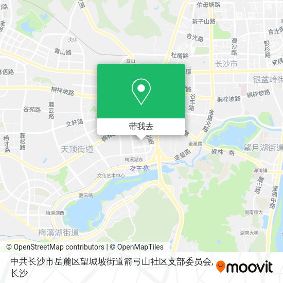 中共长沙市岳麓区望城坡街道箭弓山社区支部委员会地图