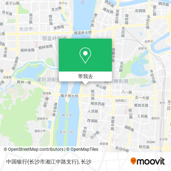 中国银行(长沙市湘江中路支行)地图
