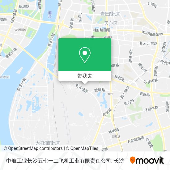 中航工业长沙五七一二飞机工业有限责任公司地图