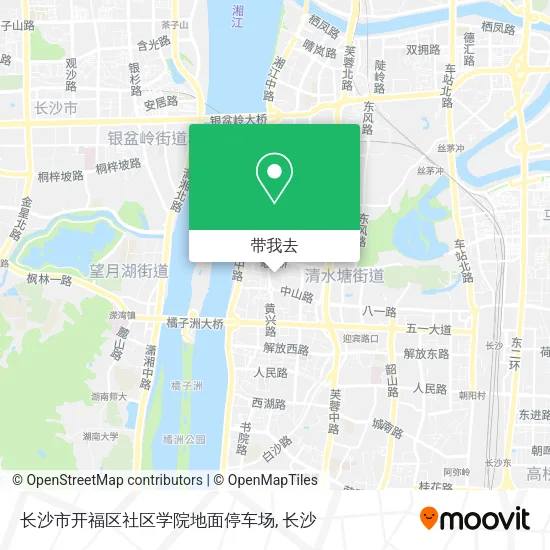 长沙市开福区社区学院地面停车场地图