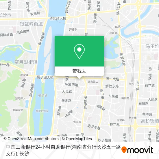 中国工商银行24小时自助银行(湖南省分行长沙五一路支行)地图