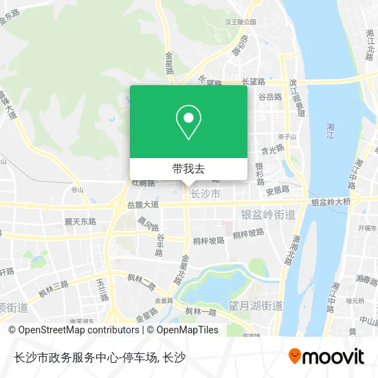长沙市政务服务中心-停车场地图