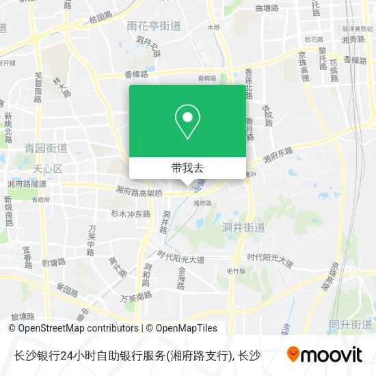 长沙银行24小时自助银行服务(湘府路支行)地图