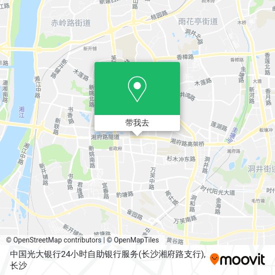 中国光大银行24小时自助银行服务(长沙湘府路支行)地图