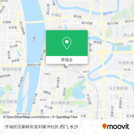 开福区伍家岭街道刘家冲社区-西门地图