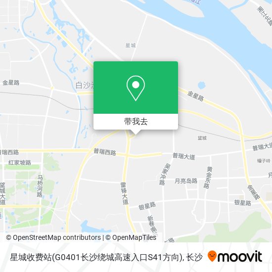 星城收费站(G0401长沙绕城高速入口S41方向)地图
