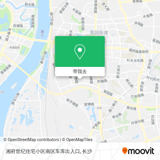 湘府世纪住宅小区南区车库出入口地图