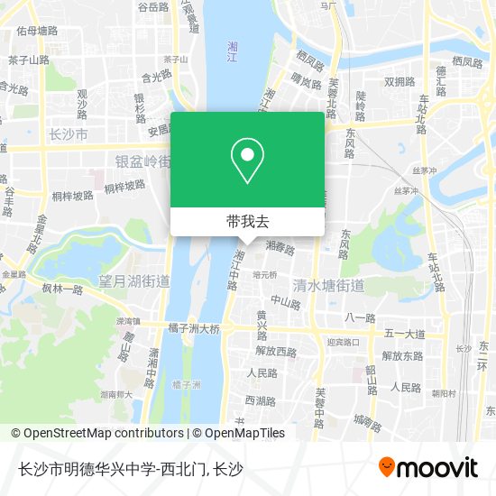 长沙市明德华兴中学-西北门地图