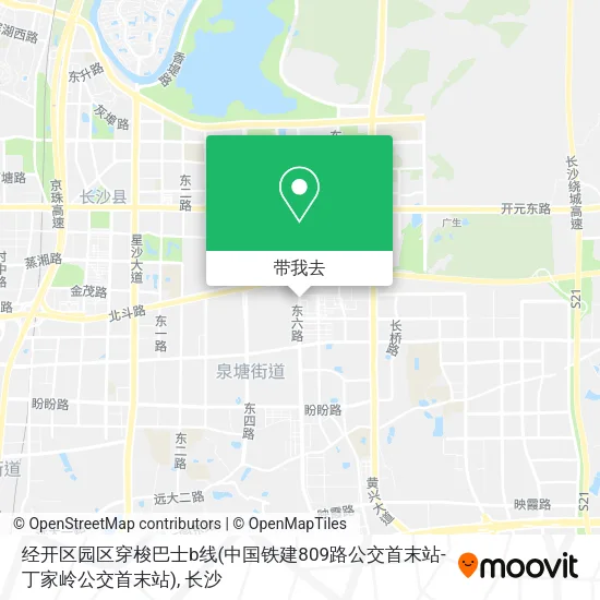 经开区园区穿梭巴士b线(中国铁建809路公交首末站-丁家岭公交首末站)地图