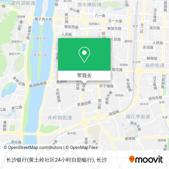 长沙银行(黄土岭社区24小时自助银行)地图