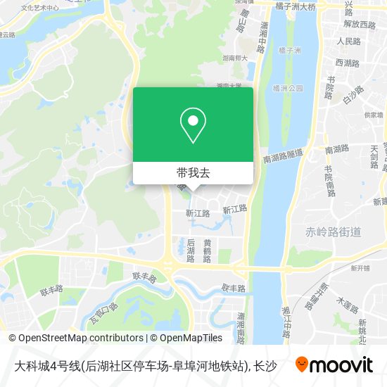 大科城4号线(后湖社区停车场-阜埠河地铁站)地图