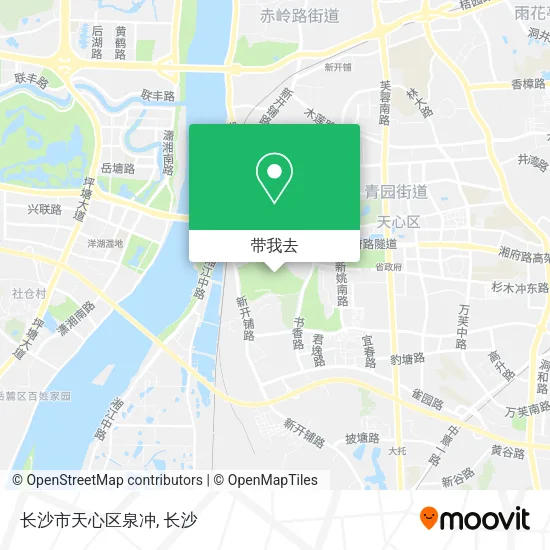 长沙市天心区泉冲地图