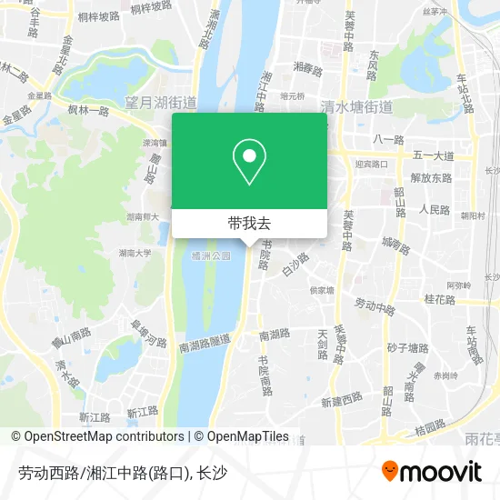 劳动西路/湘江中路(路口)地图