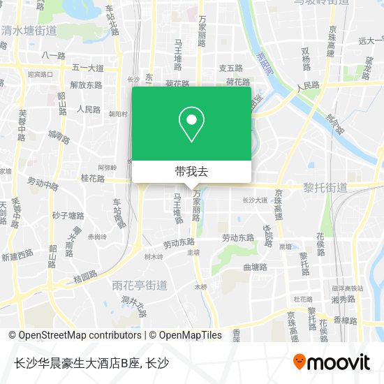 长沙华晨豪生大酒店B座地图