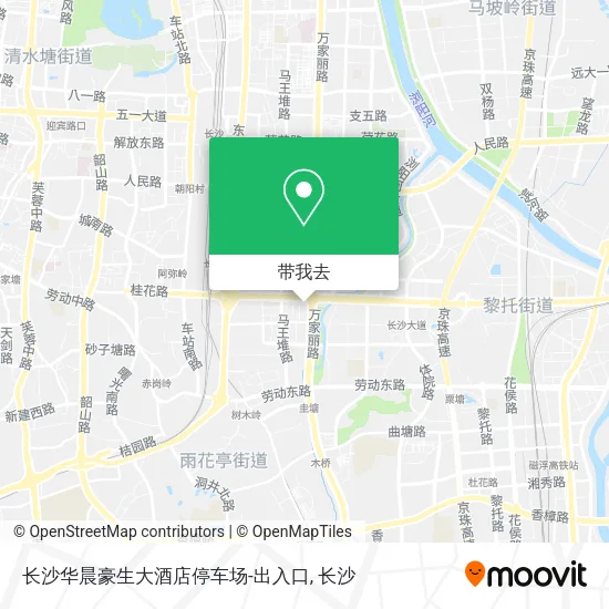 长沙华晨豪生大酒店停车场-出入口地图
