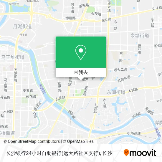 长沙银行24小时自助银行(远大路社区支行)地图