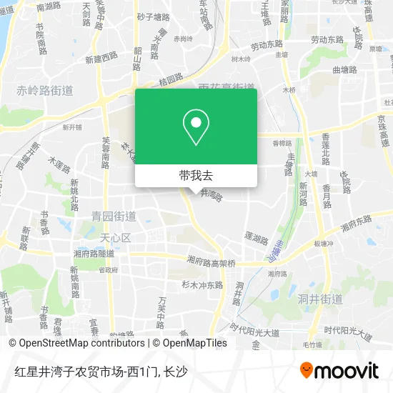 红星井湾子农贸市场-西1门地图