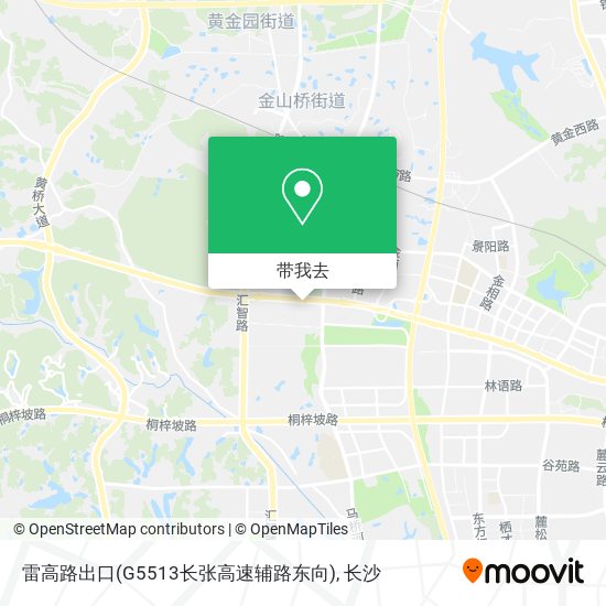 雷高路出口(G5513长张高速辅路东向)地图