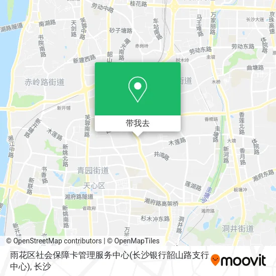 雨花区社会保障卡管理服务中心(长沙银行韶山路支行中心)地图