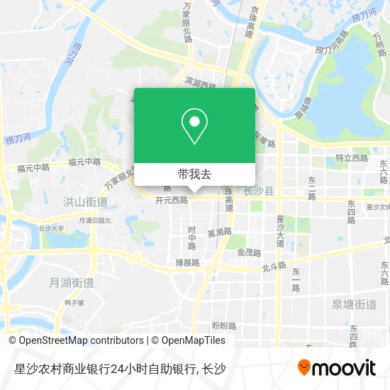 星沙农村商业银行24小时自助银行地图
