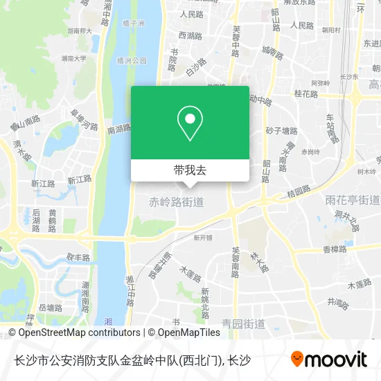 长沙市公安消防支队金盆岭中队(西北门)地图