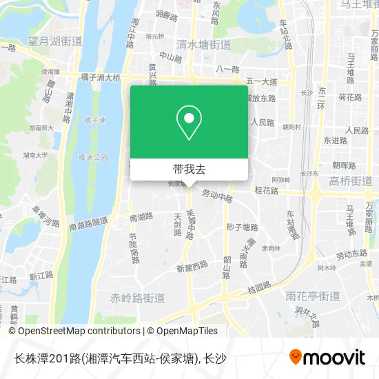 长株潭201路(湘潭汽车西站-侯家塘)地图