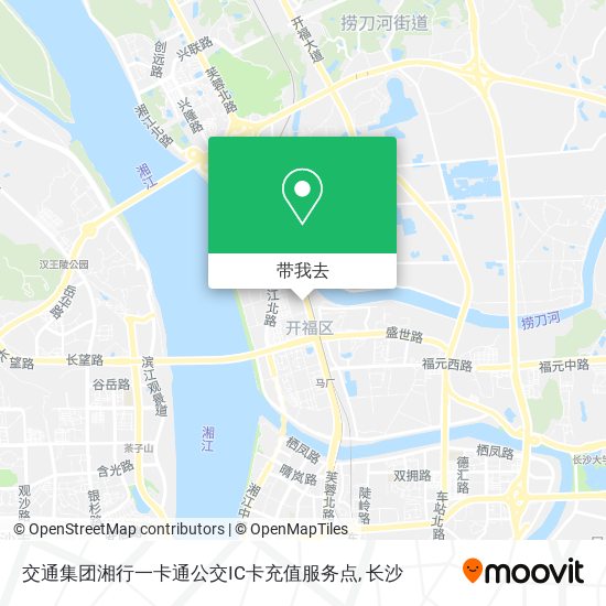 交通集团湘行一卡通公交IC卡充值服务点地图