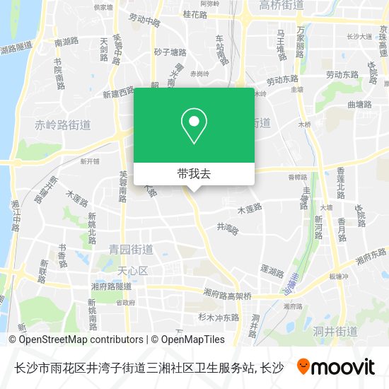 长沙市雨花区井湾子街道三湘社区卫生服务站地图