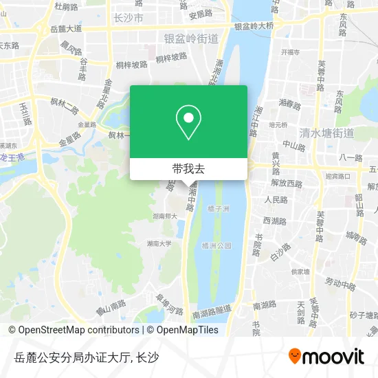 岳麓公安分局办证大厅地图