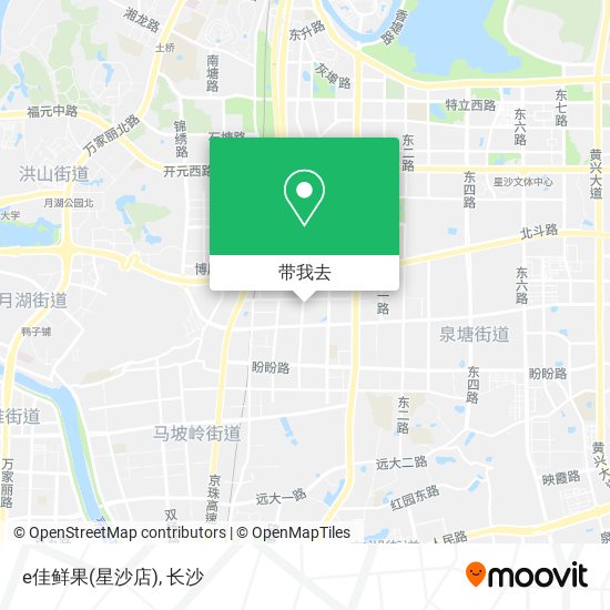 e佳鲜果(星沙店)地图